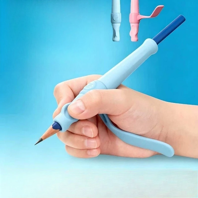 Three Finger Pencil Grip Corrector Anti Hook Wrist Kids Writing Trainer Soft Silicone Easy Grip Primary Students Stationery