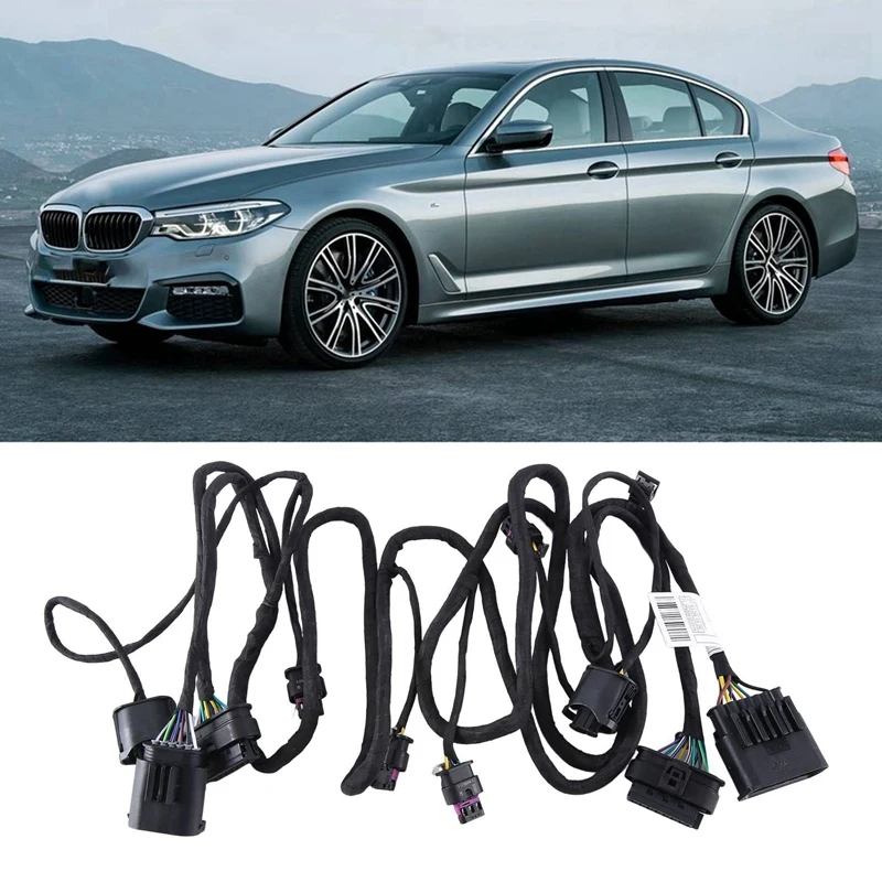 2X 61129395453 Car Front Bumper Parking Sensor Wiring Harness PDC Cable For BMW 5 G30