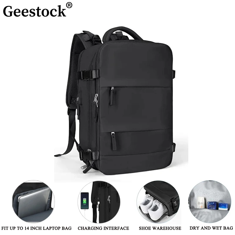 Geestock mochila para viaje Travel Backpacks Aeroplane Easyjet Cabin Bag Laptop Backpack Carry-Ons Luggage Waterproof Schoolbag