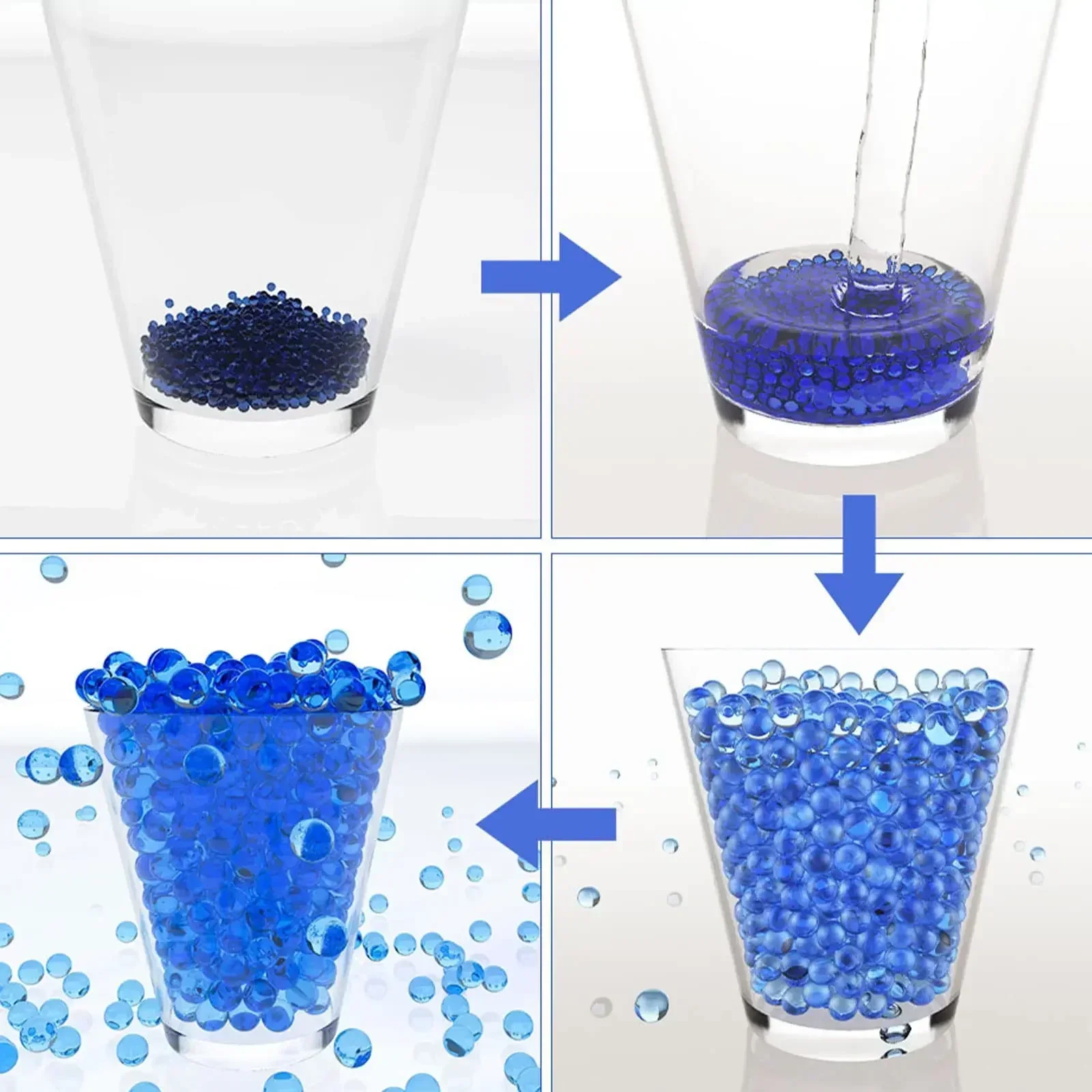 Munizioni per pistola WYGel con sacchetto filtro dell'acqua Perline d'acqua Ricarica Munizioni Non tossico Splater per gel d'acqua Sfera da 7-8 mm compatibile per munizioni Orbez