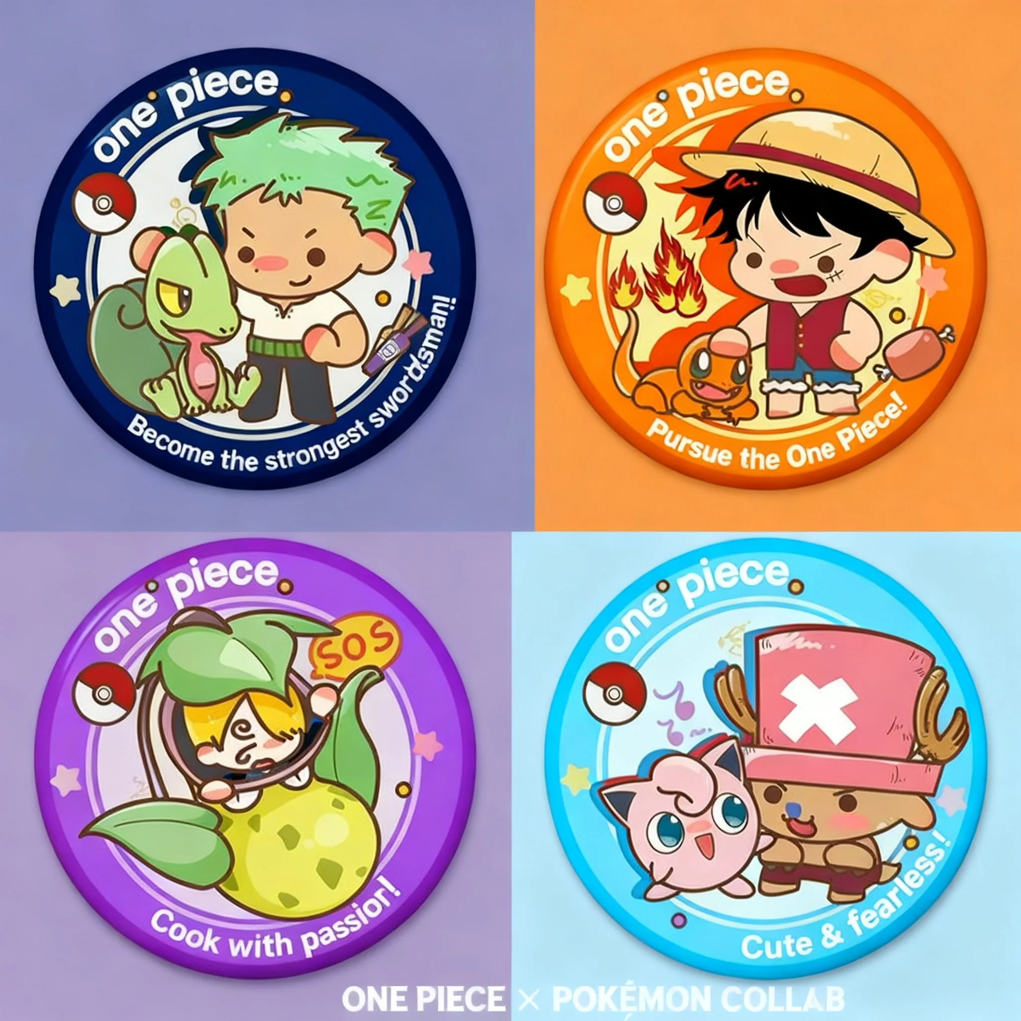 

One Piece Anime Badge Set Luffy Zoro Chopper Nami Sanji Iron Pin Metal Enamel Pins Anime Merchandise Otaku Collection Cartoon