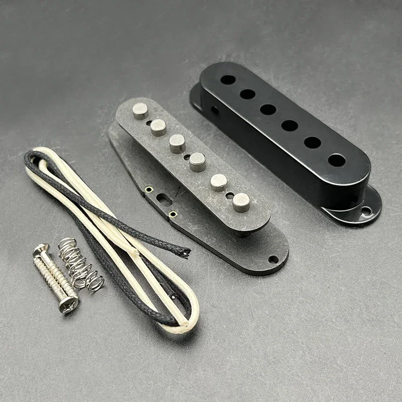 

[Pickup DIY Kits] Alnico 5 ST Staged Pickup Kits- Fiber Bobbin/Alnico V Pole Piece/Waxed Cloth Cable Pickup Kits for ST Guitar