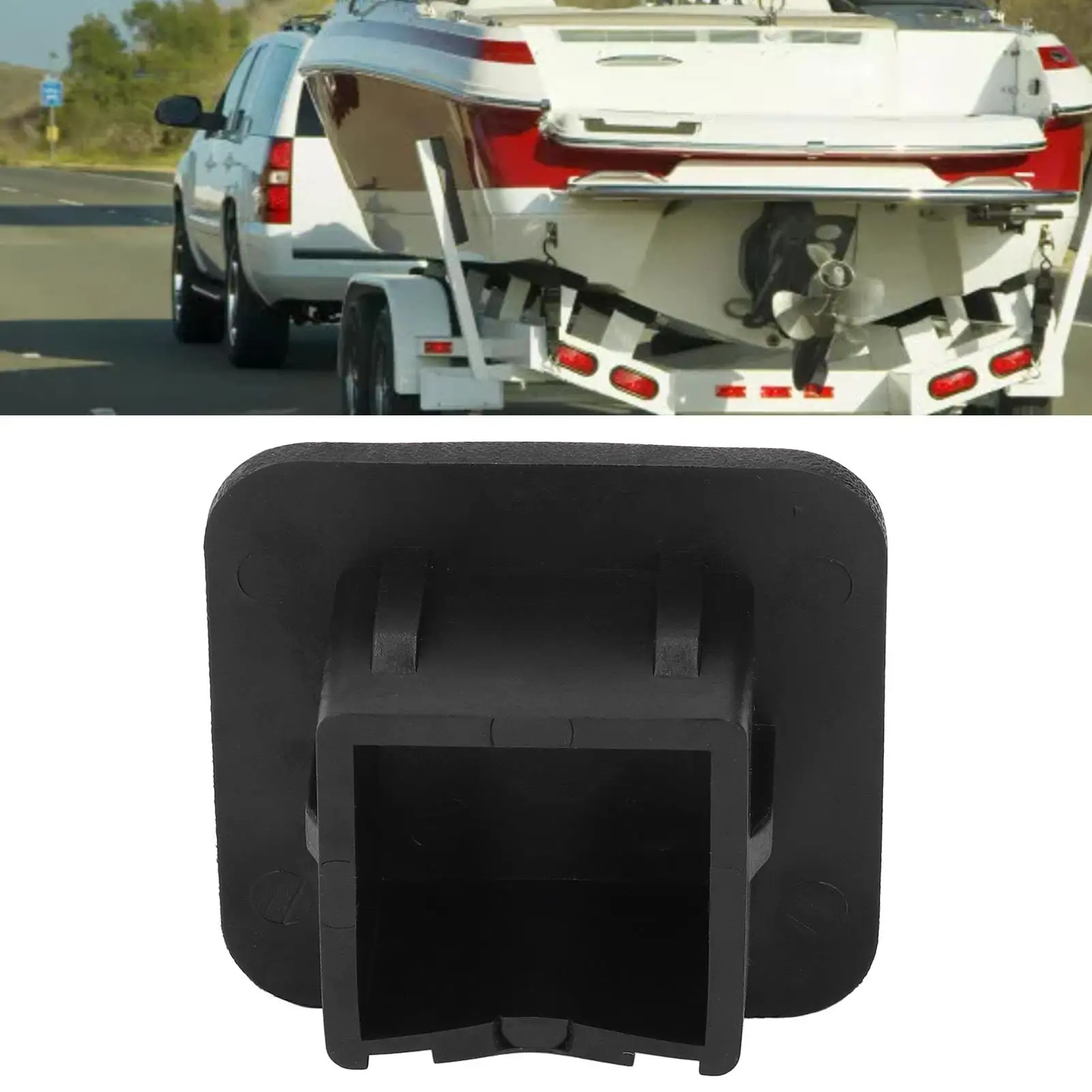 Trailer Hitch Cover Rubber Receiver Tube Plug Black for 2in Receiver
