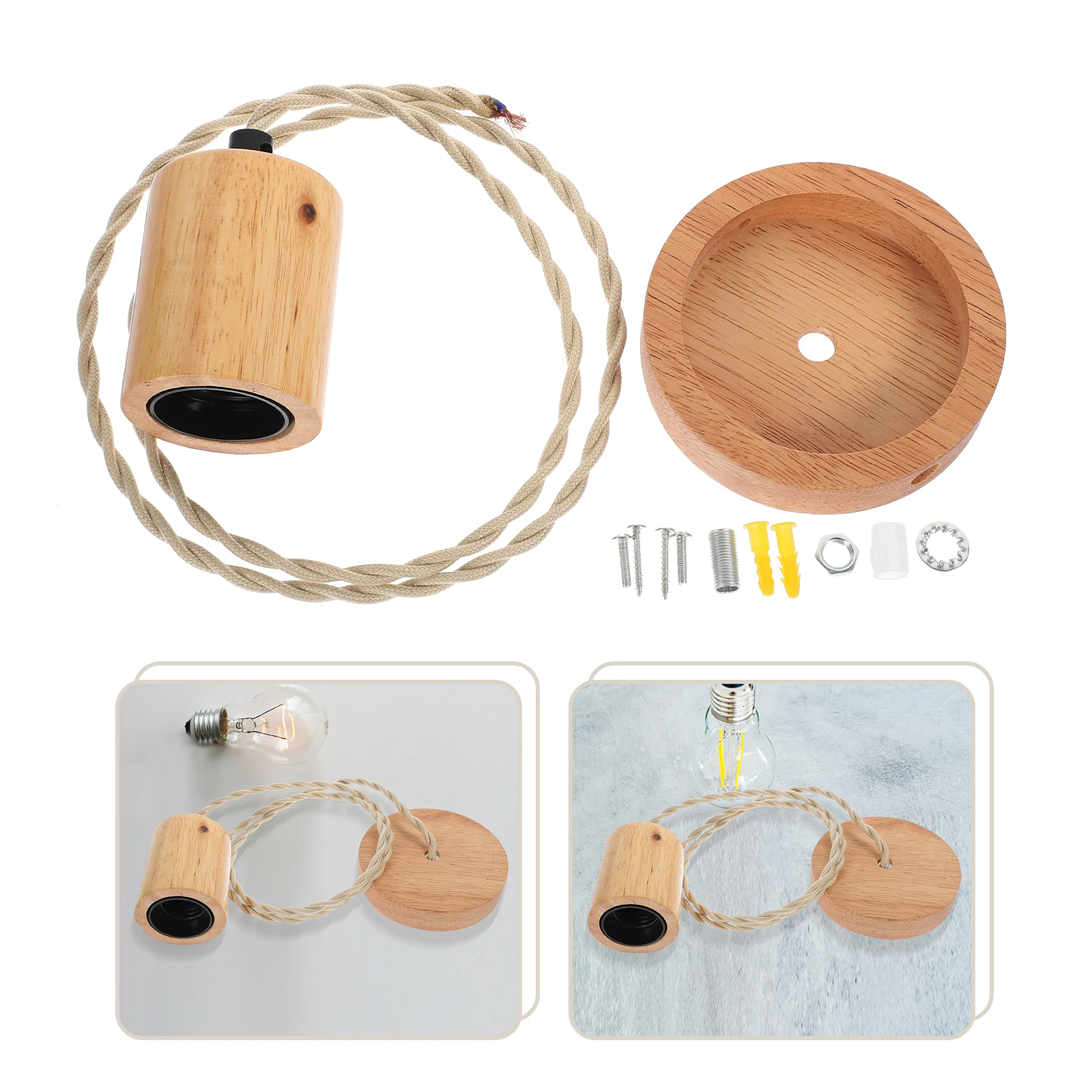 

E27 Light Bulb Socket Holder Base Screw-In Pendant Fitting Replacement Lamp Holder For Home Office Restaurant Industrial
