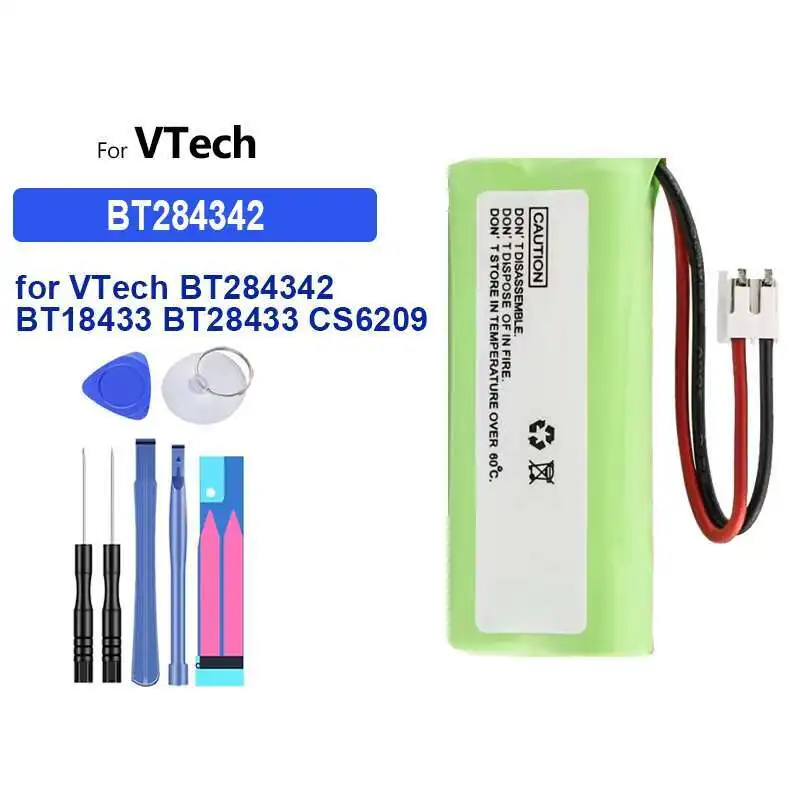 

800Mah Communication Device Battery Premium Replacement For Vtech BT284342 BT18433 BT28433 CS6209 CS6219 CS6229 BT8001 BT8300