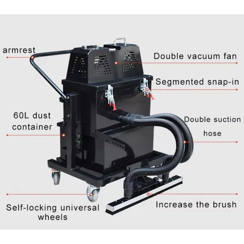 220V High Power Industrial Vacuum Cleaner Dry Type for Dust And Debris Collection in Manufacturing