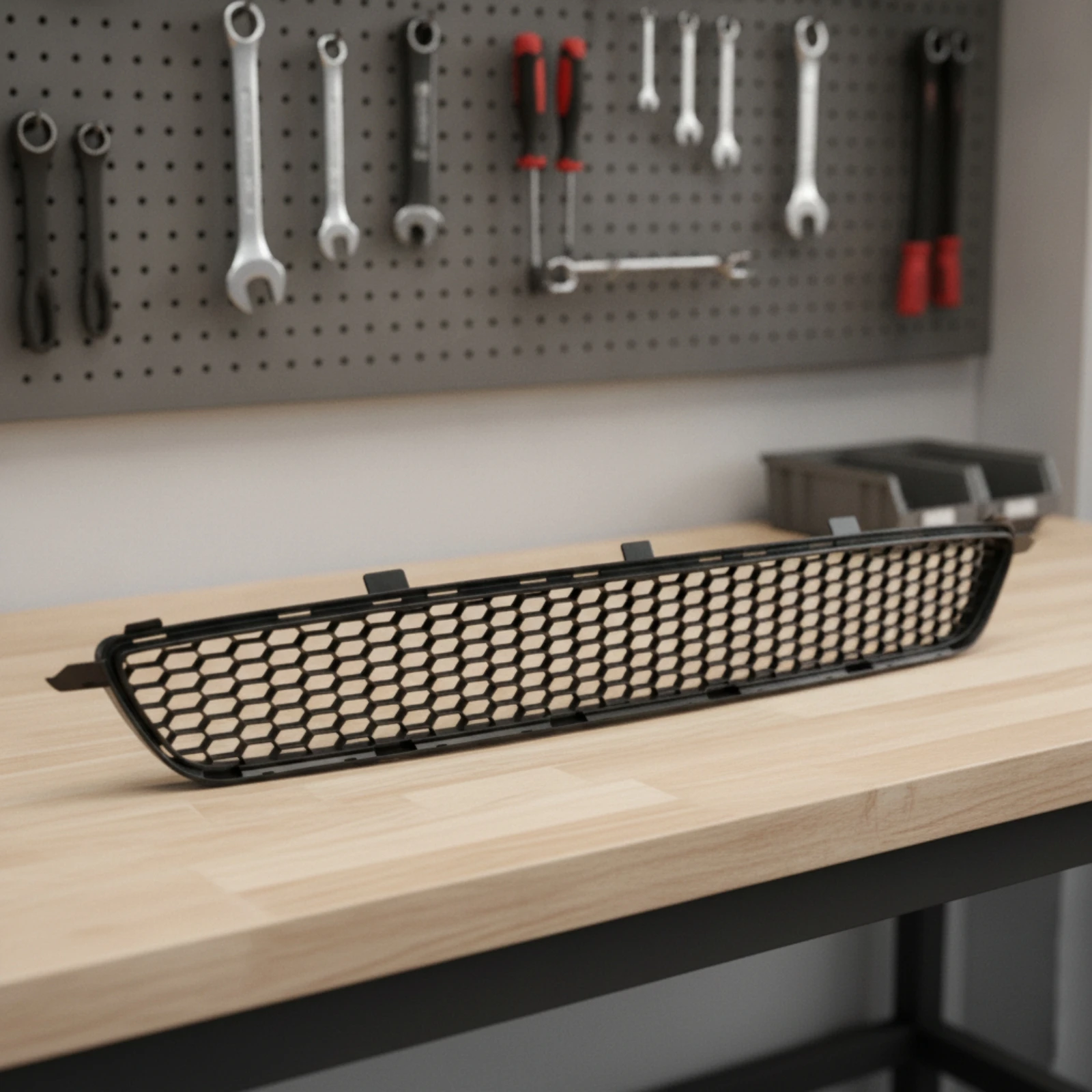 Front Bumper Lower Grille Mesh No Modification Front Lower Bumper Mesh Grille Insert Lightweight Long-Lasting for DIY Mechanics