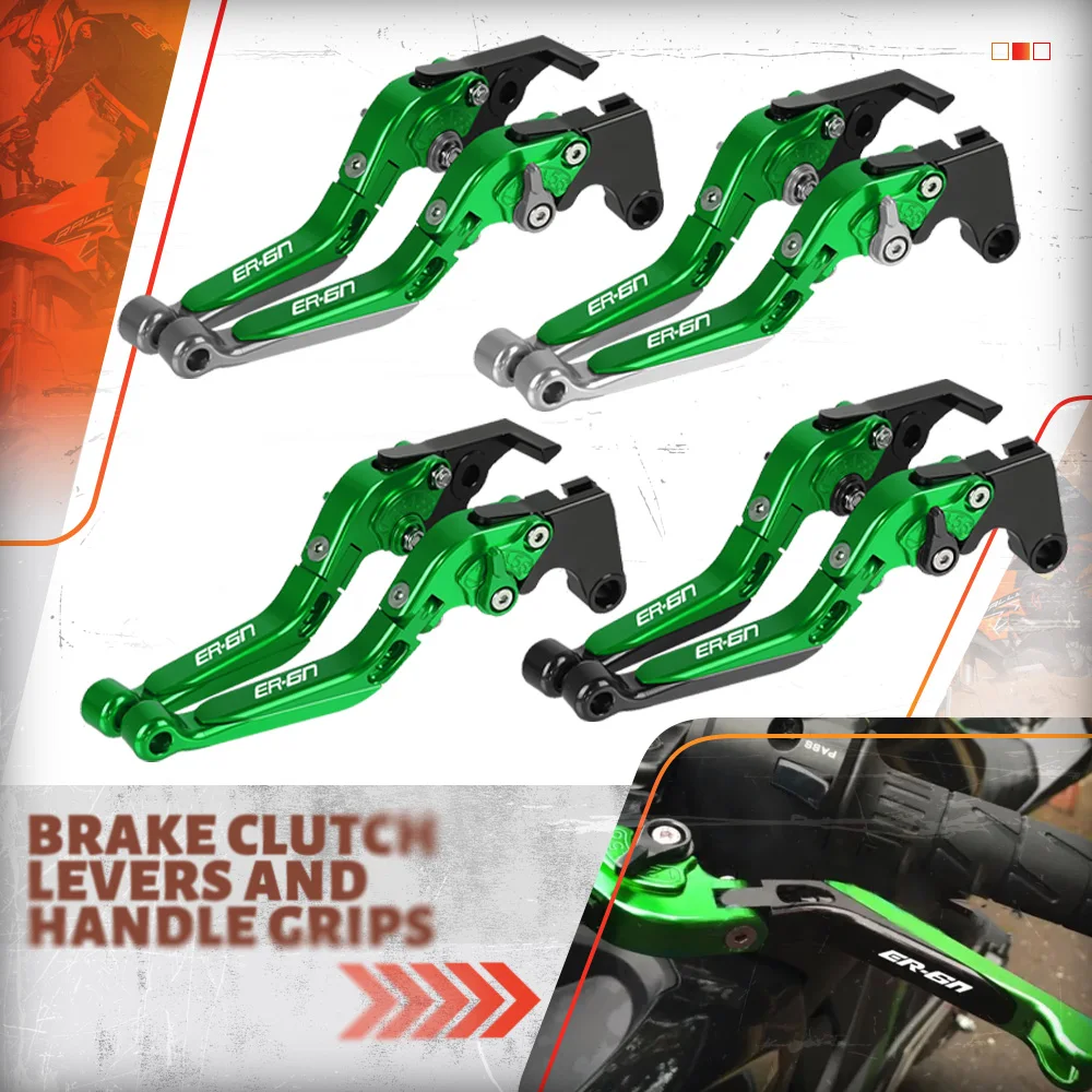 

Motorcycle Extendable Adjustable Foldable Handle Levers Brake Clutch For Kawasaki ER-6n ER6N ER 6N 2009-2017 2012 2013 2014 2015