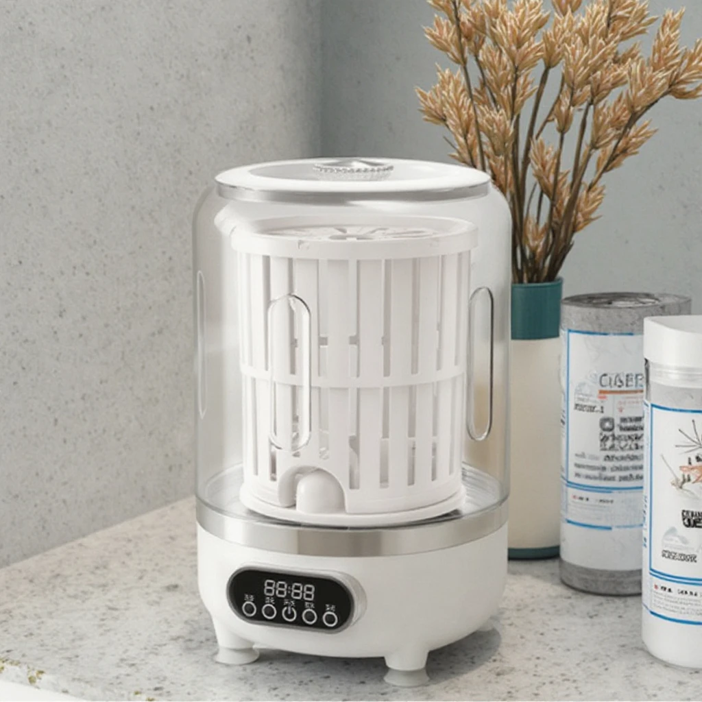 Portable 3L Mini USB Powered Plastic Underwear Washing Machine Dryer Installation-Free Special Laundry Cup Semi-Automatic
