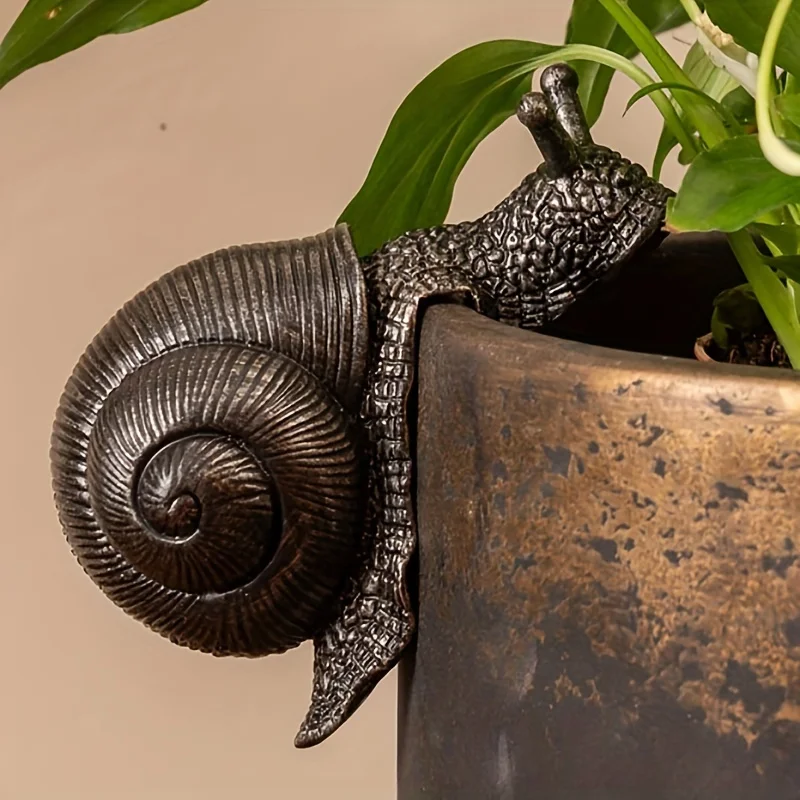 Hanging Flower Pot Snail Sculpture Decoration Resin Crafts Animal Sculpture Garden Decoration Home Decoration