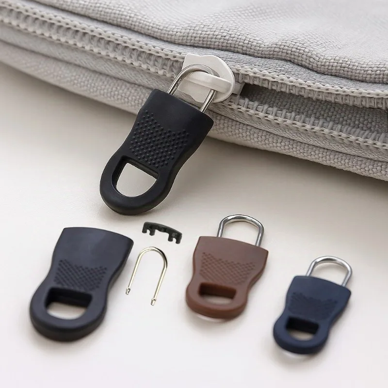 Replacement Zipper Head Tool-Free Removable Zipper Puller for Luggage Schoolbag End Fit Rope Tag Clothing Zip Fixer Broken