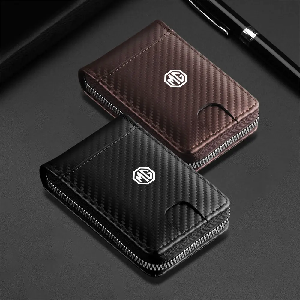 تصفيف السيارة المحمولة حامل رخصة القيادة حافظة بطاقة الائتمان حقيبة التخزين اكسسوارات لموريس المرآب MG 350 MG5 HECTOR GS ZS