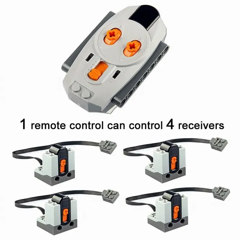 MOC PF Infrared Remote Control Set with Receiver Speed Controller Compatible with Legoeds Power Functions Building Blocks