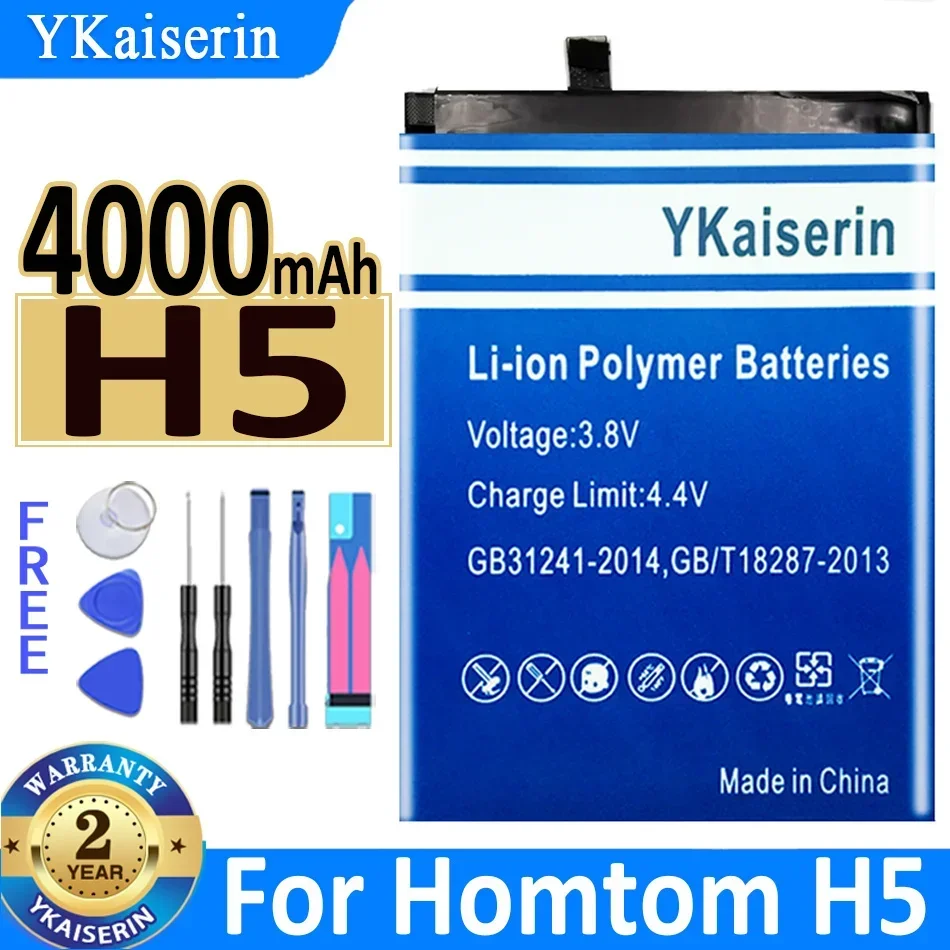 

4000mAh YKaiserin Battery For HOMTOM H5 Battery Long Standby Time High Capacity Bateria