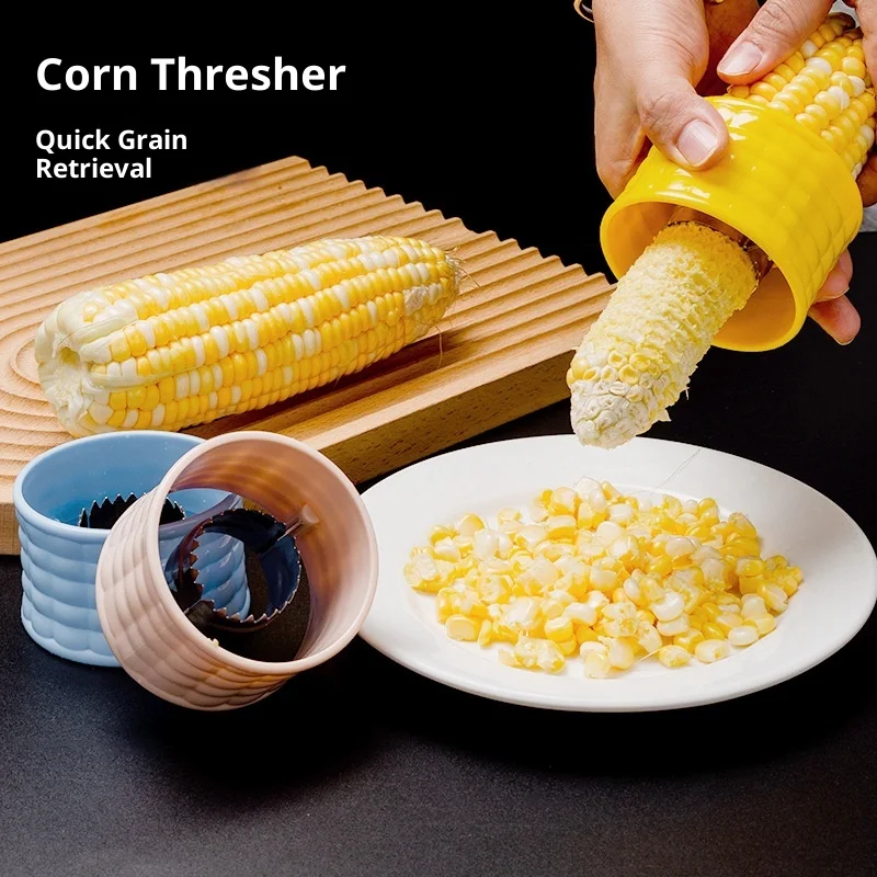 

Stainless Steel Manual Rotating Corn Husker Plastic Separator Kitchen Tool for Efficient Corn Peeling