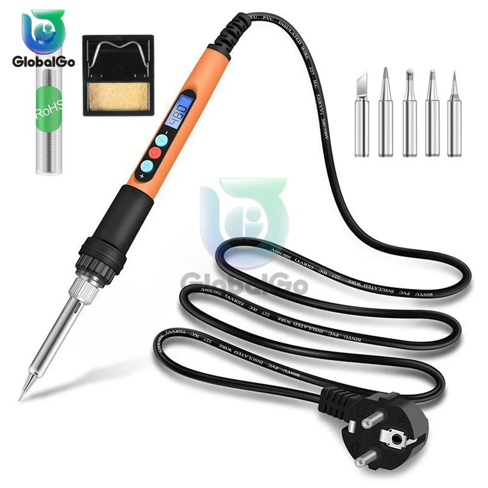 100W Electric Soldering Iron LCD Temp Adjustment Automatic Sleep Internal Thermal Ceramic Heating Electronic Welding Tools