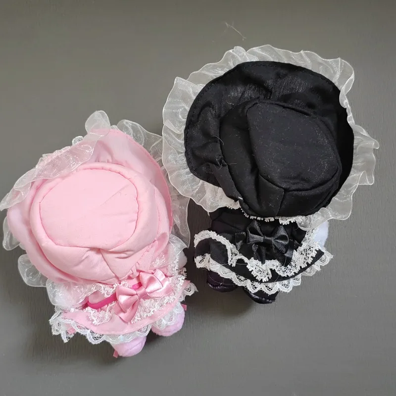 Sanrio hello kitty morango rosa preto renda lolita empregada roupa arco coração forma fivela chaveiro mochila zíper acessório presente