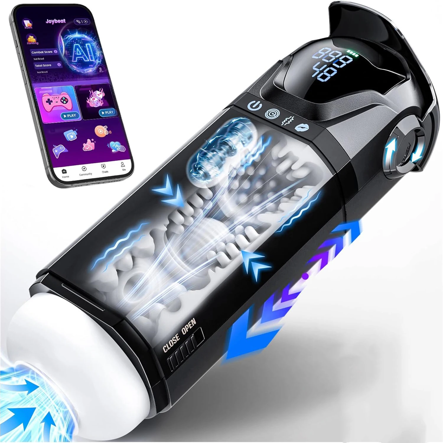 Automatic Telescopic Male Masturbator Vibrating Sucking Machine for Men Simulation Blowjob Adult Goods Sex Toy for Men 18+