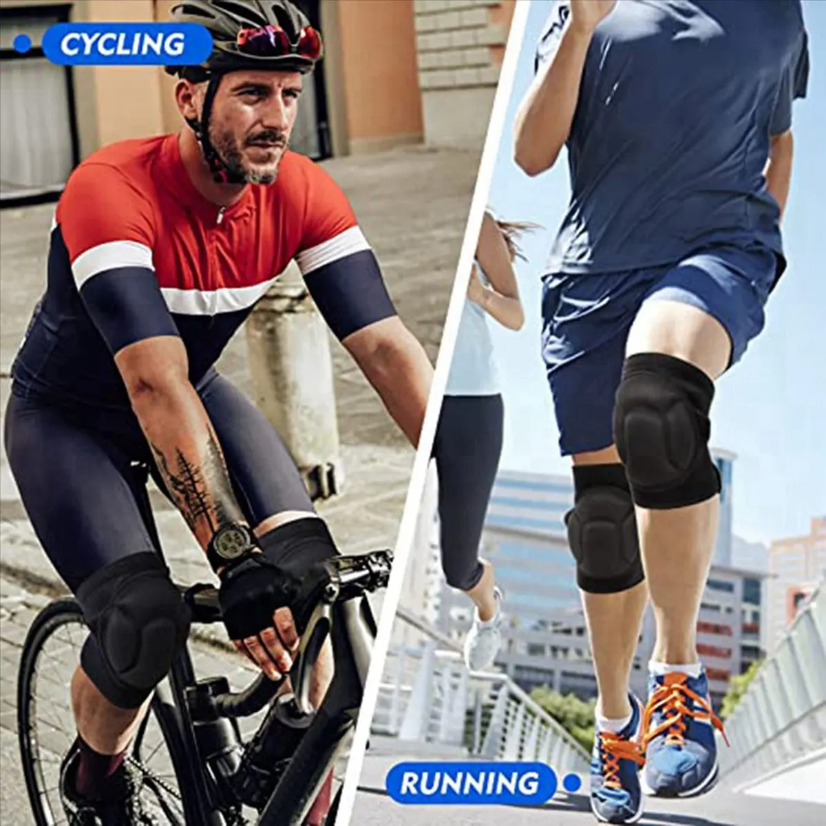 

Carefree- Men/Women Knee Pads for Gardening, Cleaning, Construction Work, Flooring, Volleyball, Anti-Slip Collision 2 Pair