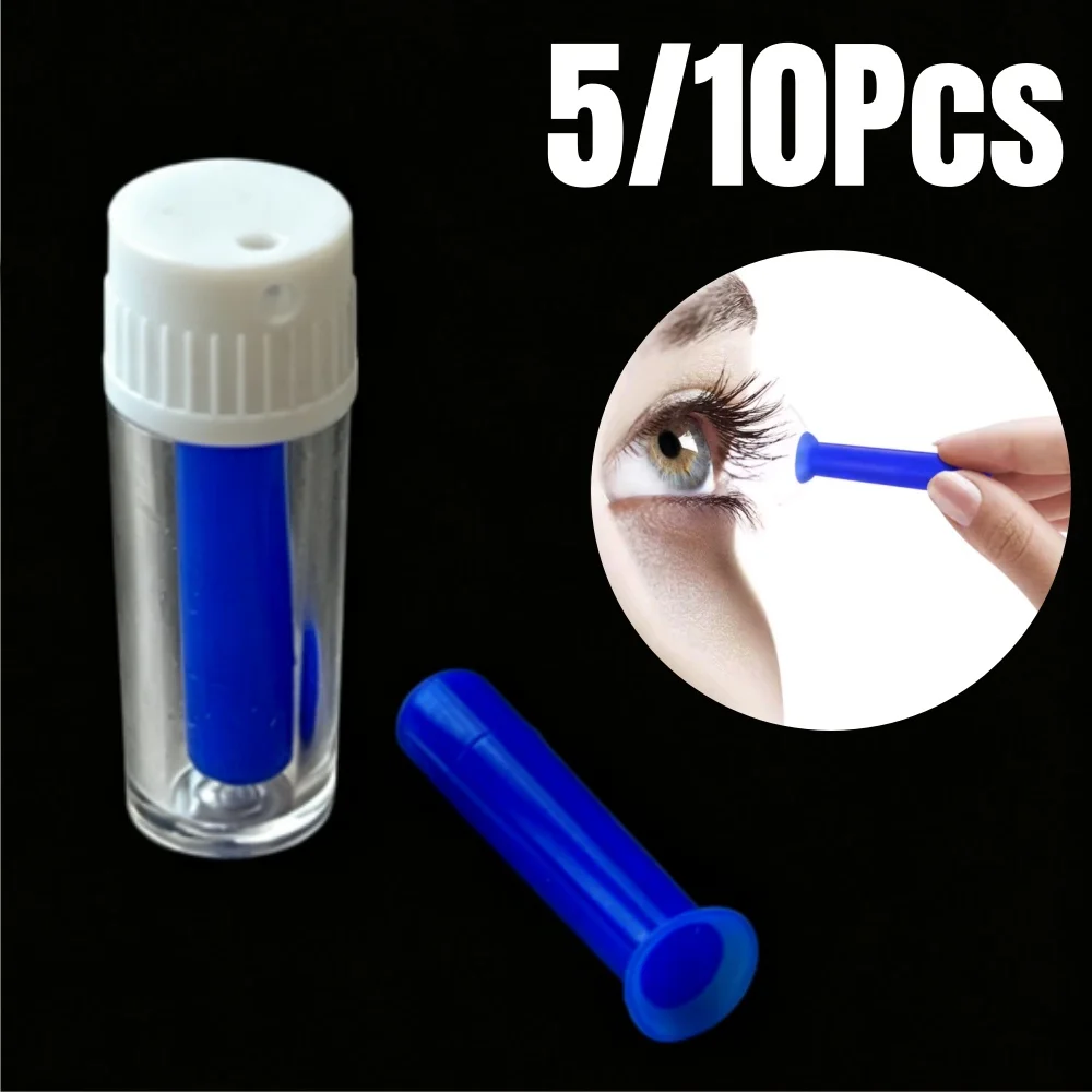 5/10Pcs Portable Blue Silicone Contact Lenses Small Suction Cups Stick for Mini Contact Lens Inserter Remover Tool