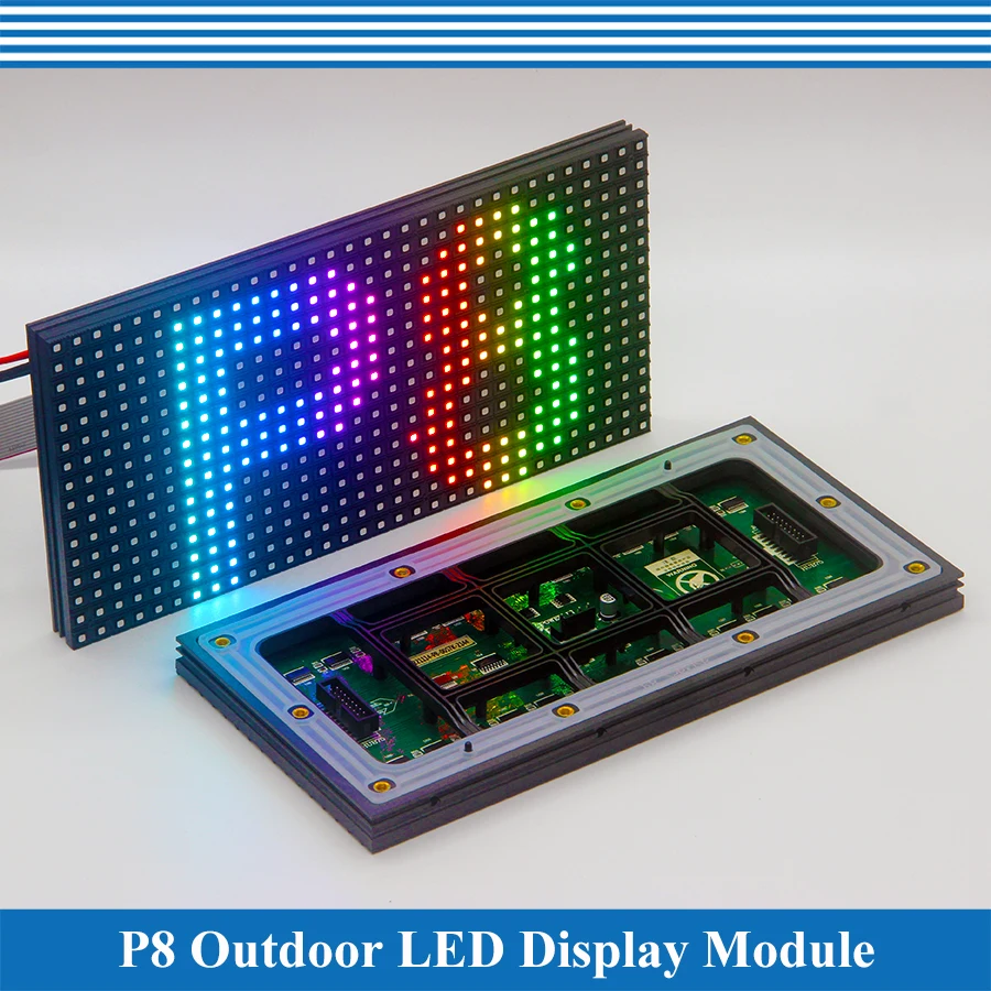 

P8 Outdoor 256*128mm 32*16 pixels 1/4 scan SMD3535 Full Color P8 LED Display Module