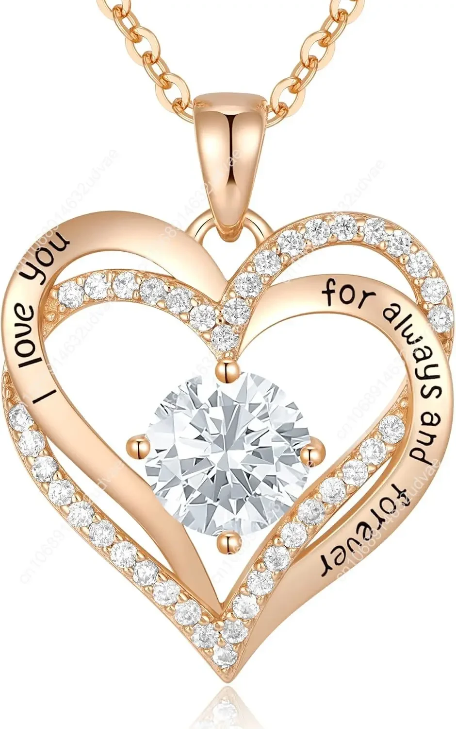 

CDE Forever Love Heart Necklaces for Women, Wedding Anniversary, Birthday Mothers Day Gifts for Mom, Mother, Wife, Girlfriend, S