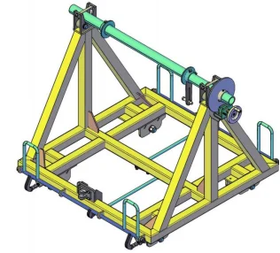 cable drum frame steel cable trolley C rail trolley flower color system wire ferrule cable coil