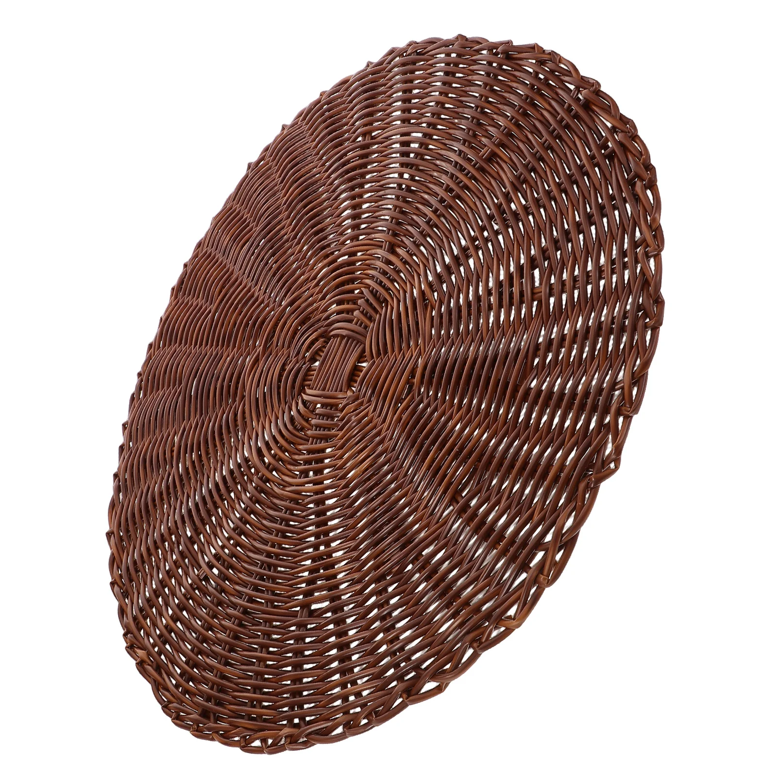 

Handwoven Chair Cushions Round Plastic Style Pad Braided Mat Indoor Breathable Handmade Patio Kitchen Chairs Stool Seating