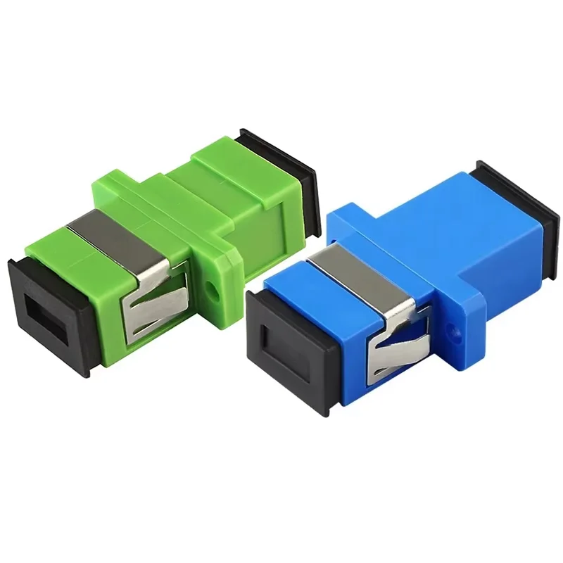 100PCS 200pcs SC/APC Single Mode Optical Fiber Connector Flange Head Coupler Square joint Adapter SC UPC