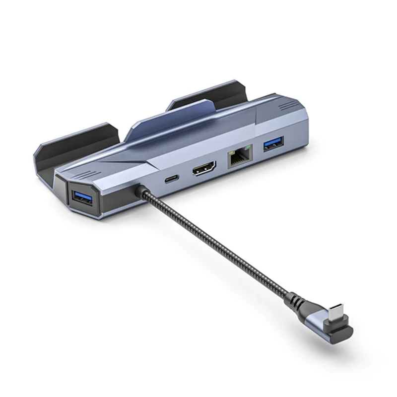 

Док-станция USB C Функциональность 6 в 1, концентратор USB 3.0, расширенная конструкция из алюминиевого сплава, поддержка 4K60 Гц, RJ45, совместимость с PD100W