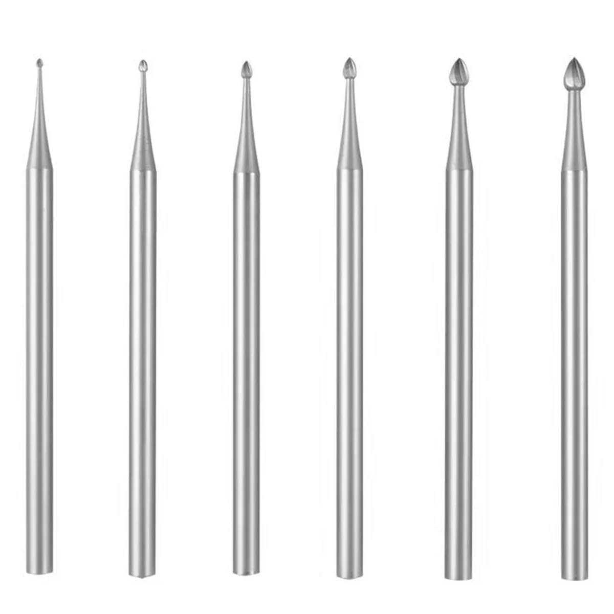 Sedang tren 6 buah perhiasan Bud Burr - 3/32 inci Shank Lapidary membuat alat Bud Burs perhiasan ukiran bit untuk alat putar