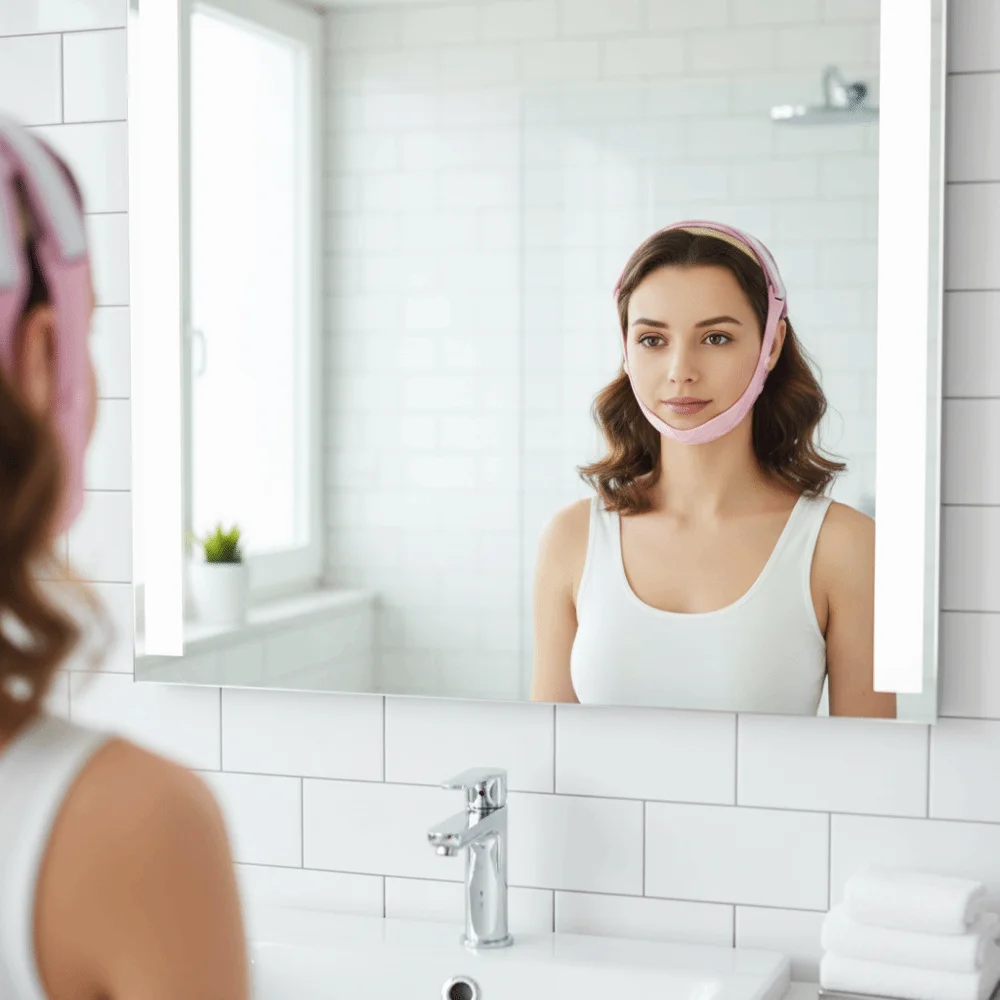 Cintura per il viso riutilizzabile Viso regolabile che dimagrisce V Line Face Shaper Massaggio facciale Traspirante Face Lift Up Strap Jawline Shaping