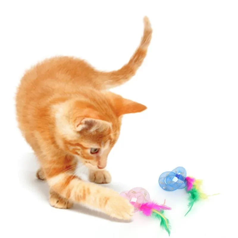 Cat Toy, Spring Wire Tube with Feathers, Scratch Resistant, Bite Resistant, Interactive, and Stress Relieving Pet Supplies