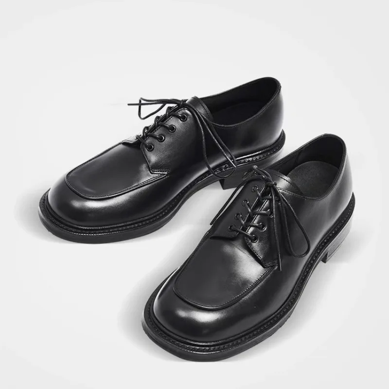 

Handmade Casual Leather Shoes Men Genuine Leather Derby Shoes Premium Cowhide Business Dress Shoes Zapatos De Hombre