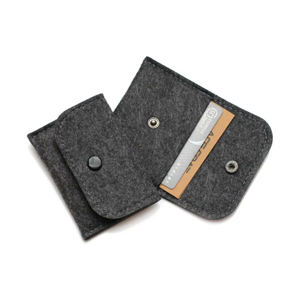 Unisex Felt Coin Purse Bag Women Girls Mini Zipper Coin Wallet Case Casual Square Money Change Card Key Holder Pouch Coin Purses