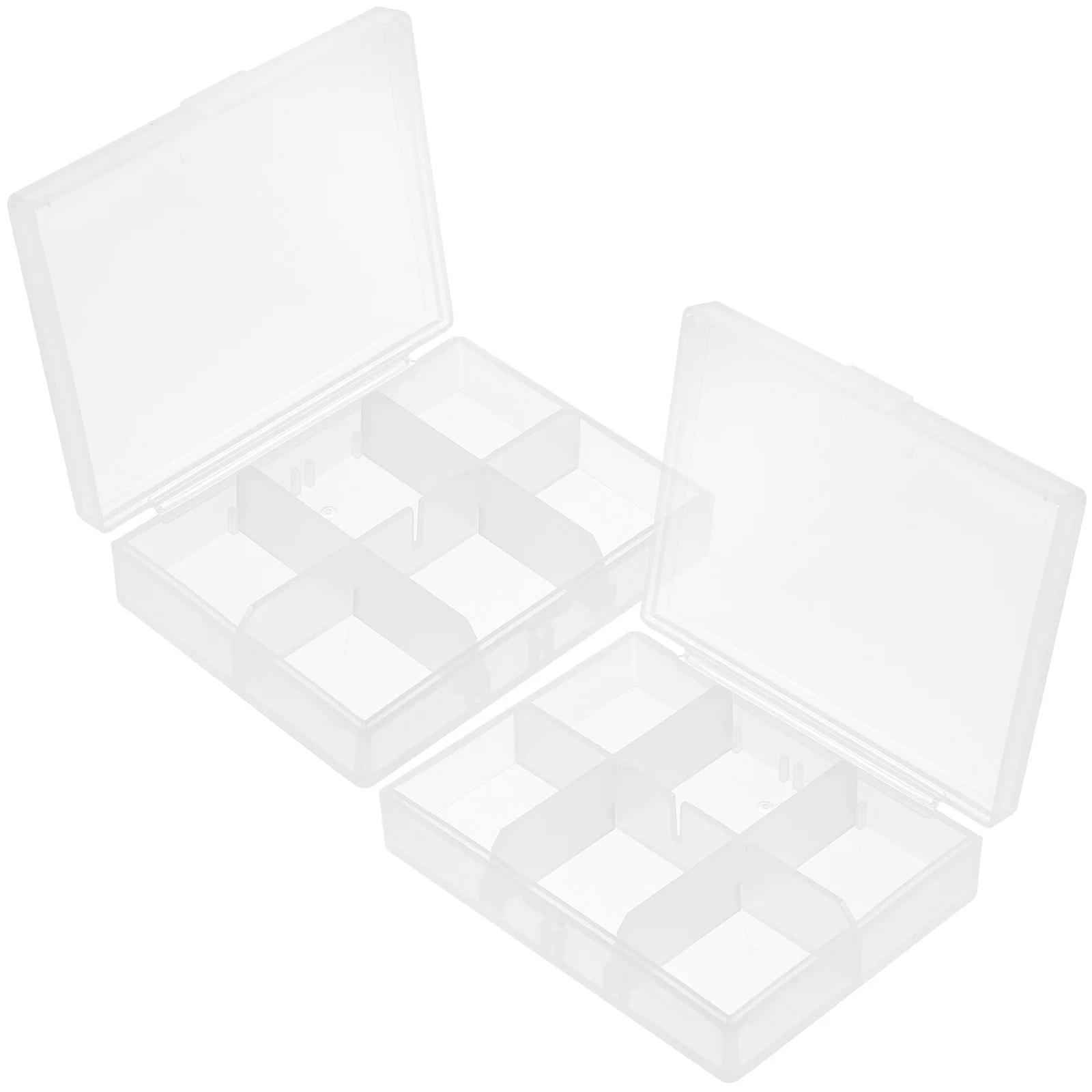 

2pcs Transparent Photo Storage Box 6X4Inch For Small Parts Organizer Cards Craft Supplies Electronic Components Jewelry