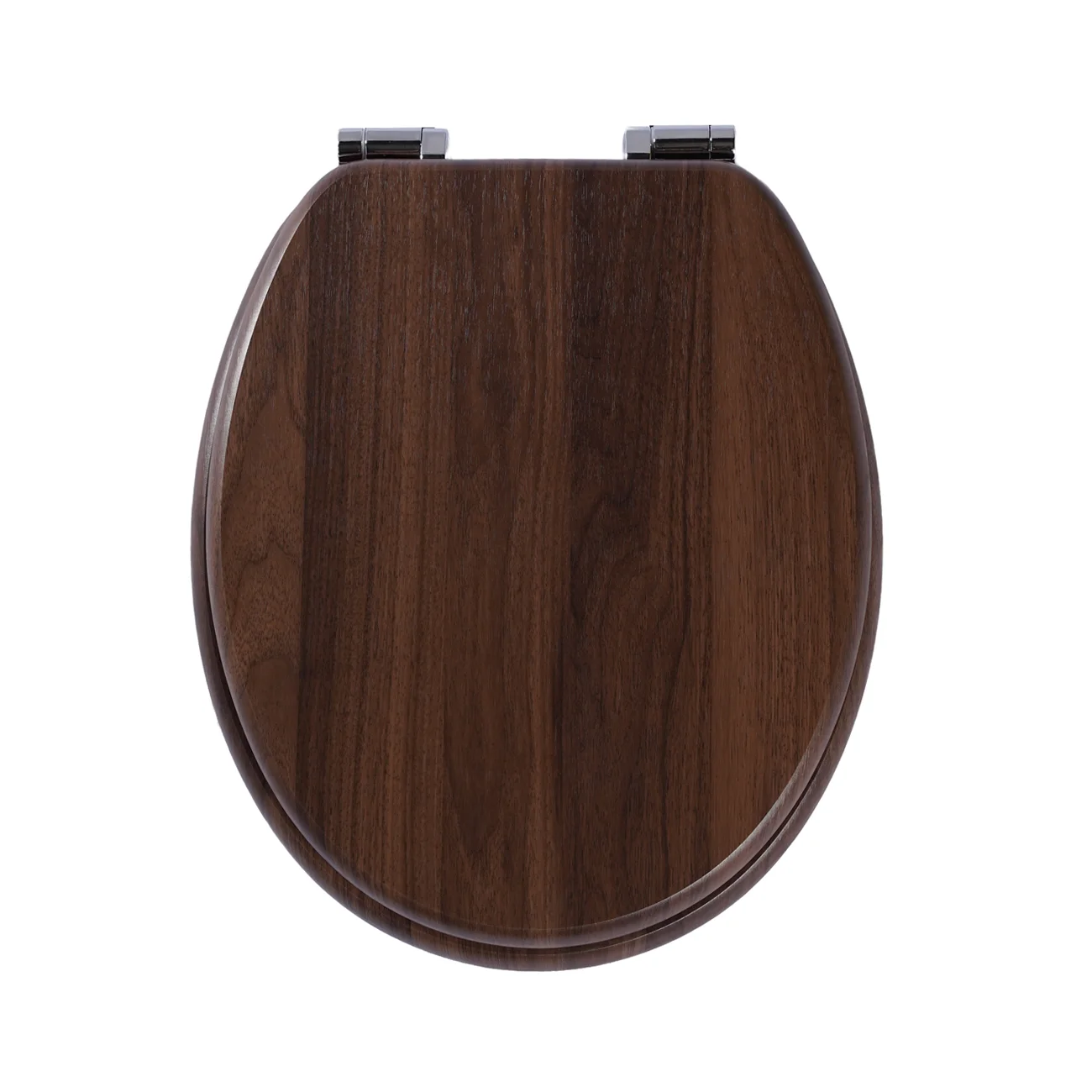 SINOBATH Universeller Toilettendeckel mit Absenkautomatik, WC-Sitz aus Holz, MDF-Toilettendeckel, Tragfähigkeit bis 190 kg, Zinklegierungsscharnier, antibakteriell und leicht zu reinigen, geeignet für