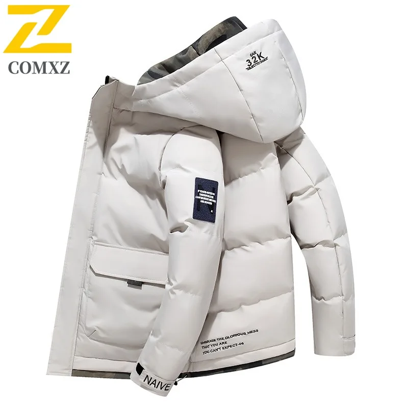 Hoodie Man Autumn Winter Plus Velvet Fashion Vintage Trend Jacket Male Casual All Match Cotton Coat Clothing Comfort Streetwear