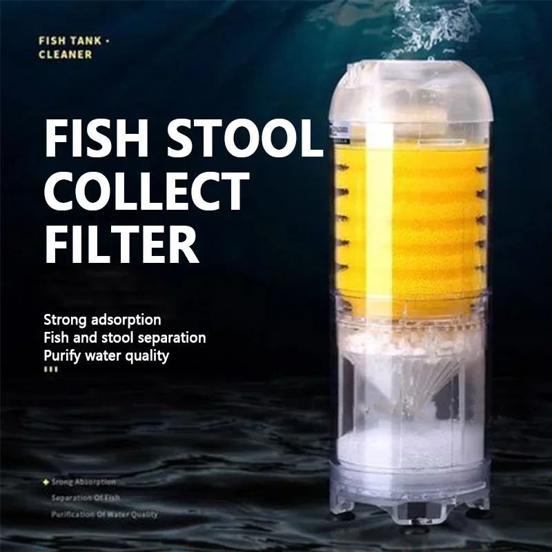 

Aquarium Fish Stool Collector Built-in Biochemical Sponge Water Filter Strong Filtration Water Purifier Fish Tank Filter Kit