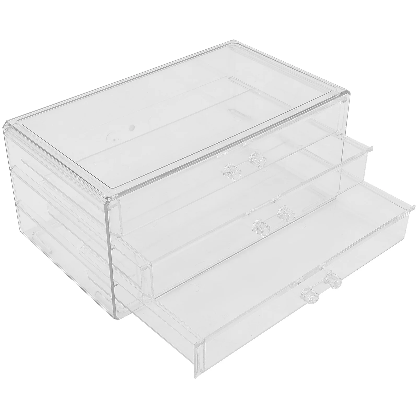 Multi-Layer Drawer Style Stationery Storage Box Desktop Organizer For Office Study Room Bathroom Tabletop Holder
