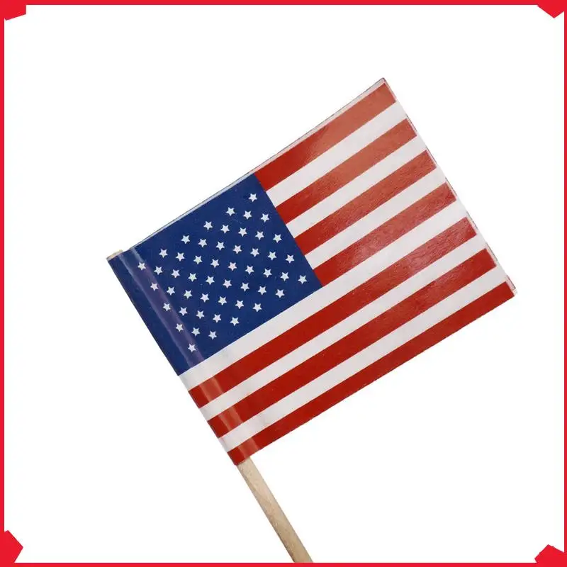 B17B 800 American Flag Toothpicks Party Cupcake Decoration Sandwich Mini Food Picks