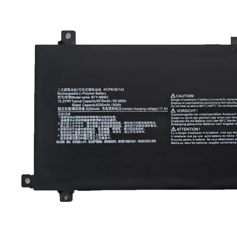 

15.2V 99.99Wh Battery BTY-M6M3 For GE78HX 13VG 13VX 13VH 13VI 13VI-242NL 13VH-046UK 13VG-041XES