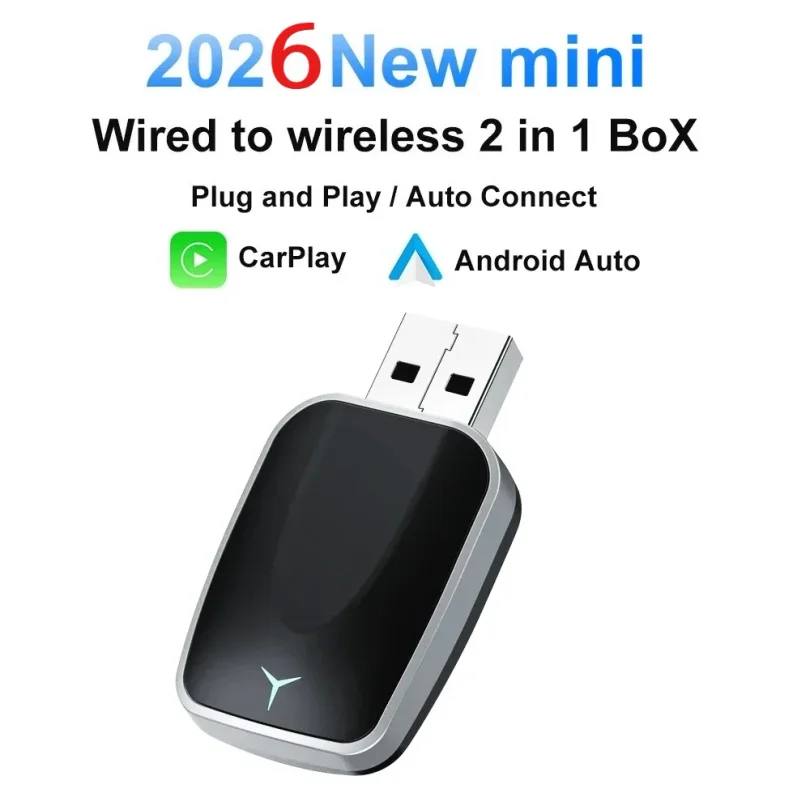 2in1 Wireless CarPlay Android Auto Wireless Adapter Mini Box Plug and play Connect Universal for Nissan Wireless Adapter
