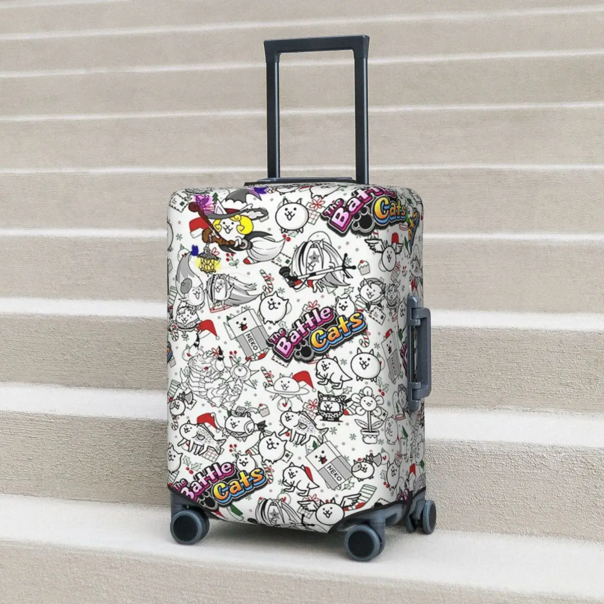 

Battle Cats Suitcase Cover Protection Elastic Travel Luggage Protector Covers for 18-32 Inch