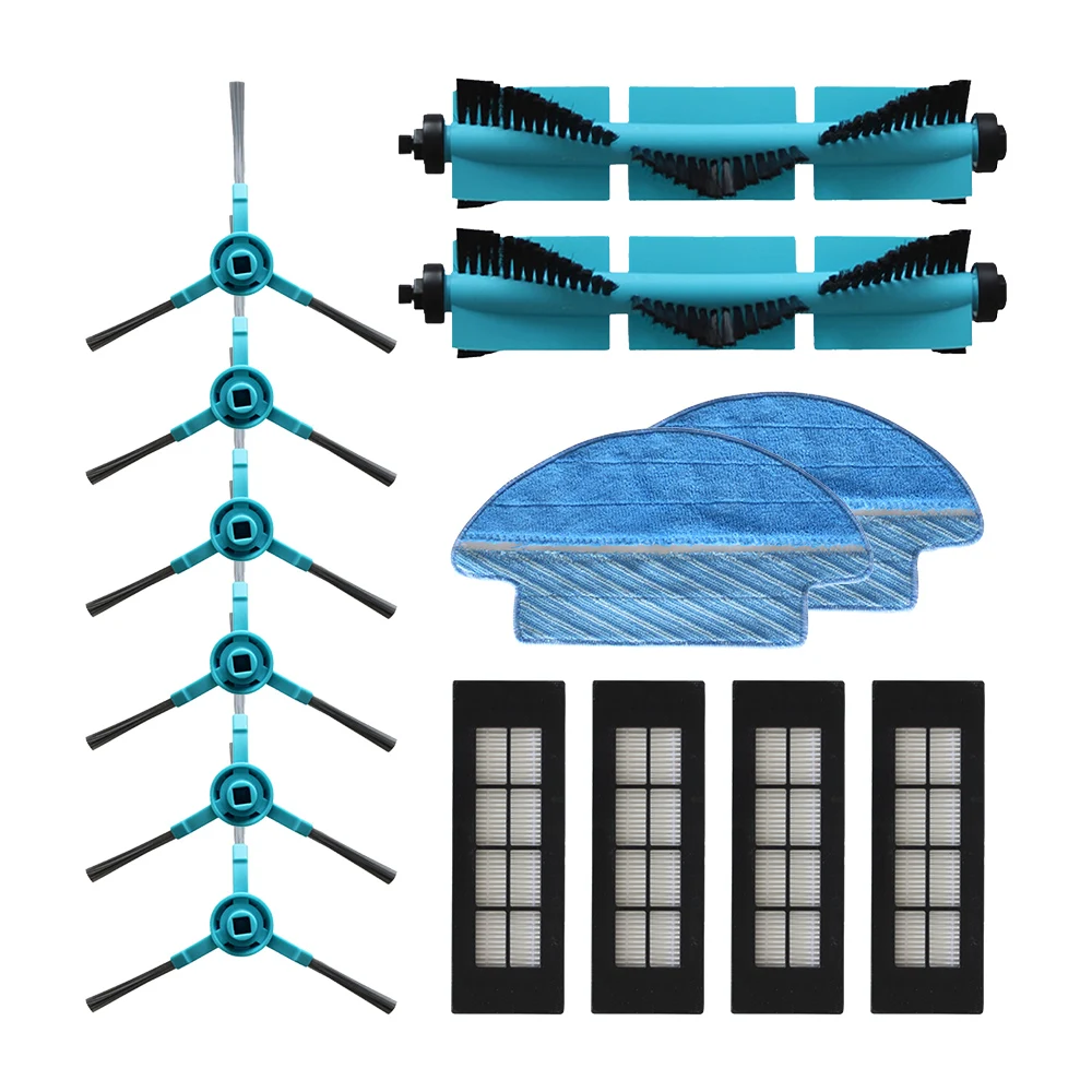 Almohadilla de tela para mopa, principal cepillo lateral, filtro HEPA para Cecotec Conga 3090, piezas de repuesto para aspiradora, accesorios