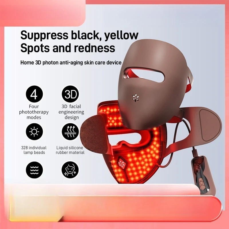 Household LEDFacial Beauty Mask Color Light Photon Skin Care Device Spectrum Face Beauty Lamp Home Facial Rejuvenation Equipment