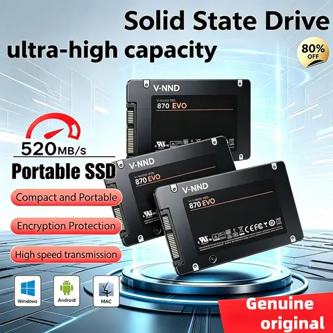 2026new genuine 870EVO high-speed portable Solid State Disk SSD 1TB Internal HDD Hard Drive Sata3 2.5 Inch For Laptop Desktop/PC