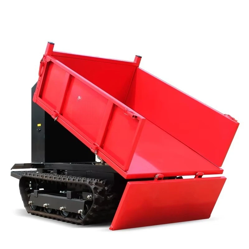 Mini Tracked Dumper Hydraulic Diesel Dump Transporter Multifunctional Wheelbarrow Crawler Mni Dumper Self Loading
