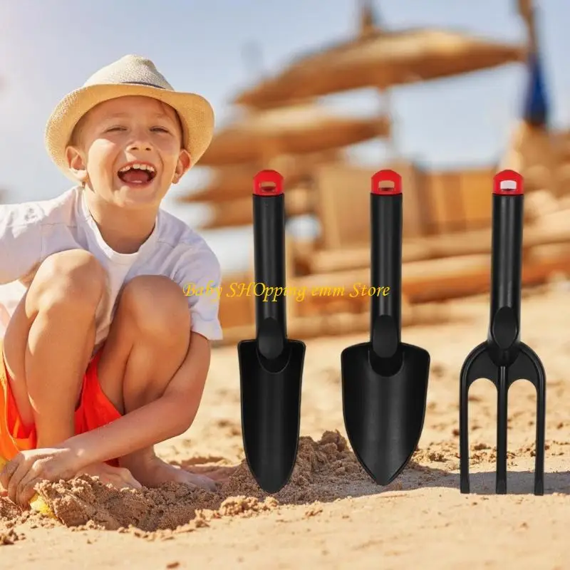 23GD حزمة من 3 لعبة البستنة من البستنة البلاستيكية لعبة شوفيل شوفيل لعبة للأطفال في الهواء الطلق اللعب