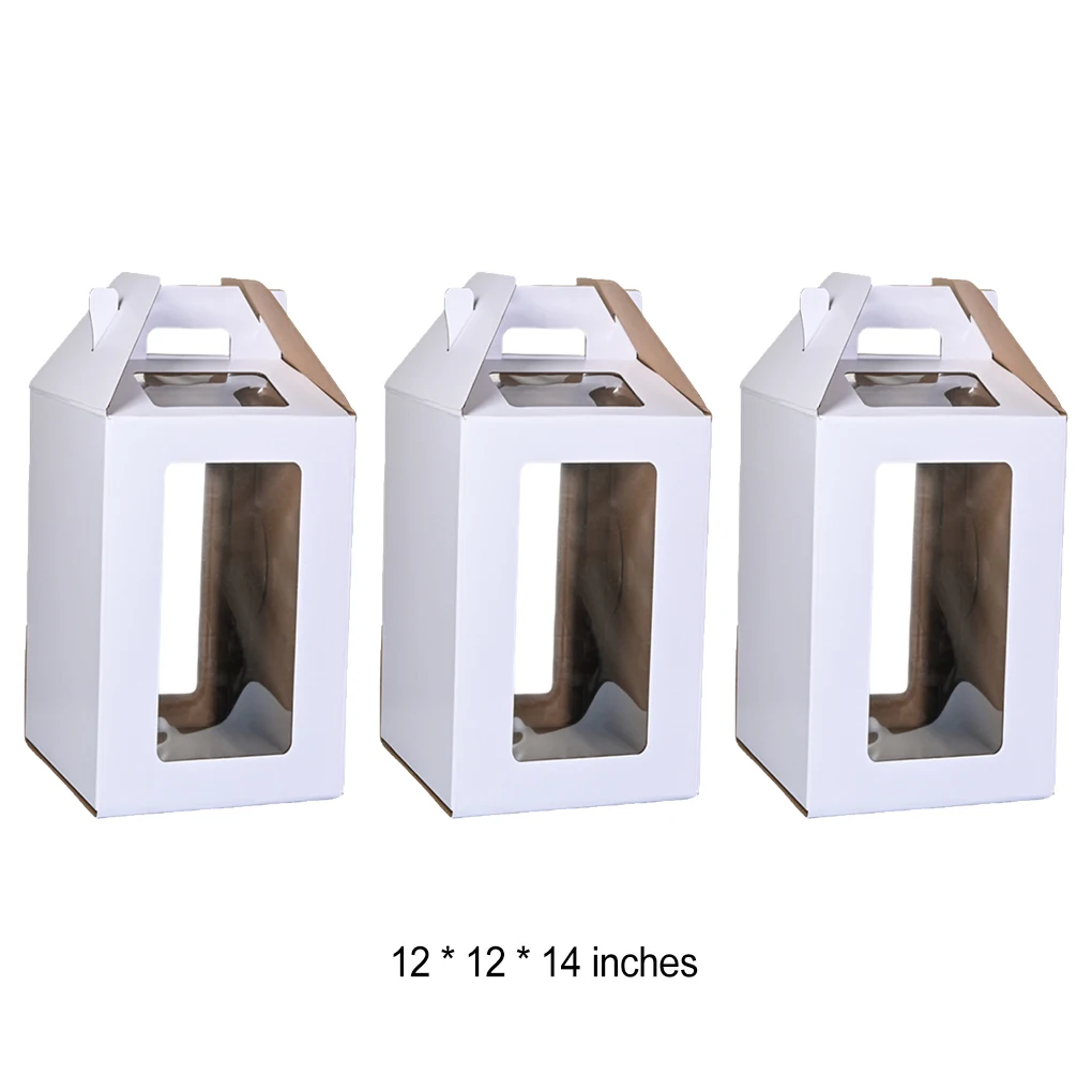 3x White Lightweight Box Packaging For Business Available In Various Sizes Durable Package Drop Box